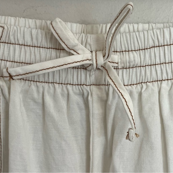 Girls' Art Class High-Rise Wide Leg Jeans White Contrast Stitching Size Large 10 - Picture 4 of 11